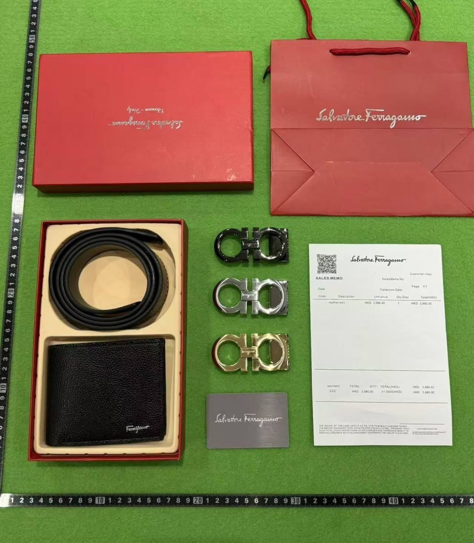 Ferragamo&Hermes&Burberry&Gucci&LV Belt Wallet Gift Box                                 -3