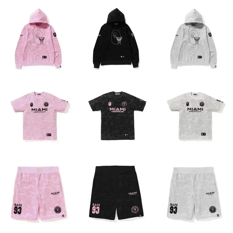 miami bape t-shirt  shorts