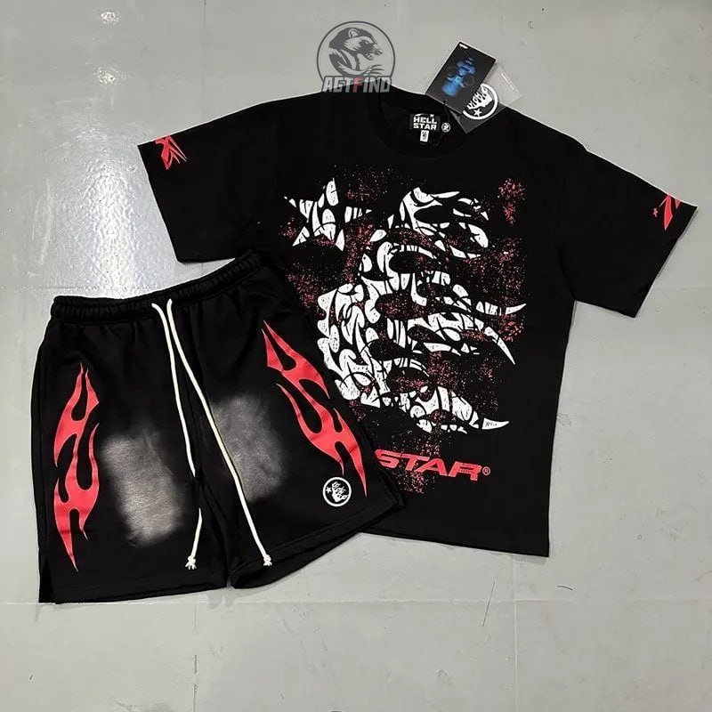 HellStar  t-shirt Tee Shorts Suits hoodie pants set -2