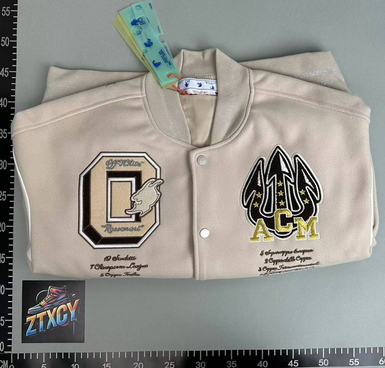 Off White Baseball Jacket -4