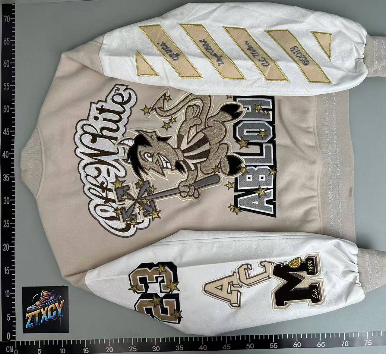 Off White Baseball Jacket -3