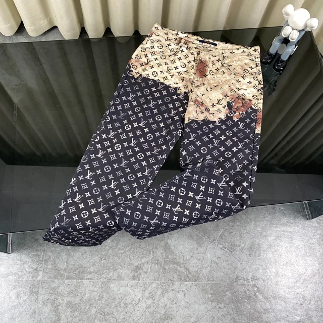 LV Jeans Shorts jorts Jacket set -3